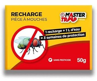 Master Trap - Recharge Piège à Mouches Master Trap - Efficace, Lot de 5 recharges - Jusqu'à 15 semaines de Protection, 5 sachets