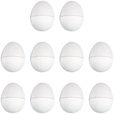 JIHUOO 10 Stück große leere Ostereier, befüllbar, Pappmaché, Ostereier, bemalbar, Basteln, Ostereier, Ostereier, Ostereier, Osterthema, Partygeschenke