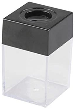 Lily Brown Transparenter Premium-Papierklammer-Spender, Push-Pin-Aufbewahrung für Etui, Reißzweckenspender, Metallnadel-Organizer, Box, Büroklammer-Box mit Deckel
