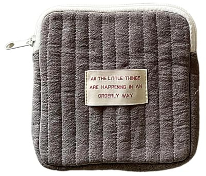 Aufbewahrungstasche für Damenbinden, tragbar, Kosmetik, Lippenstifte, Organizer, Reise-Kopfhörer, Münztasche, Tasche für Damen, Mädchen, Make-up-Tasche für Damen, Grau