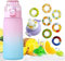Luft Wasserflasche mit Geschmack Pods 600ml BPA Frei Trinkflasche Starter Up Set 0 Zuckerkalorien Wasserbecher mit Strohhalm für Outdoor Sport, Fitnessstudio, Schule (Rosa)