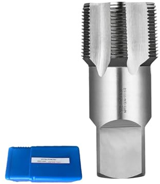 NPT-Rohrgewindebohrer 2,5–1,9 cm, Hochgeschwindigkeitsstahl (HSS) Kegelrohrgewindebohrer DRINYOUNG
