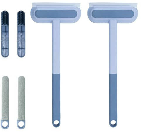 2PCS Multifunctional Pet Hair Remover,4 in 1 Cleaning Brush with Extension Rod,Adjustable Pet Dog Cat Hair Cleaner Brush,Pet Hair Removal Tool Self-Cleaning,Reusable Pet Hair Remover for Carpets