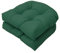 FYHTC 2 Stück Sitzkissen in 48x48cm, Bequeme Sitzkissen U-förmiges Kissen Sofa Rattan Stuhlkissen für Korbstuhl Sitz Terrassenmöbel Esszimmerstuhl Pad(Dark Green)