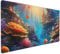 Mouse Mat Extended Large Mouse Mat 50x25x0.3 cm Gaming Mouse Pad, Underwater World Animals Desk Mat, MouseMat Waterproof Cloth XXL Mouse Pad with Non-Slip Rubber Base - Use with all Mouse Types Y-9407