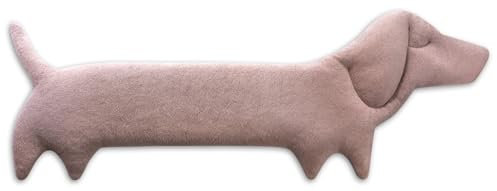 LESCHI Wärmekissen für Mikrowelle (52x20 cm), aus 100% Bio Baumwolle und Bio Weizen, Hund Rosa, Körnerkissen, Nackenwärmer ideal als Wärmespender und bei Verspannungen an Nacken Schulter Hals Rücken