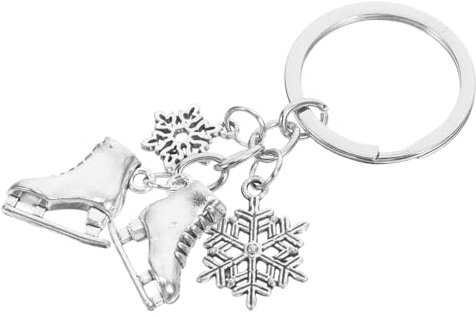 PartyKindom Schlittschuh Schlüsselanhänger eiskunstlauf zubehör eislaufen zubehör Winter Sport Eislauf Geschenkidee Figuren Sie Skatenzubehör Eislaufzubehör Zinklegierung Silver