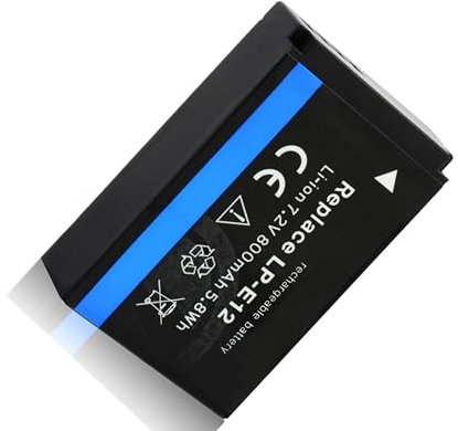 Li-Ion Akku Canon LP-E12 LPE12 für Canon EOS-M, M2, M10, M50, M50 Mark II, M100, M200, 100D / PowerShot SX70 HS
