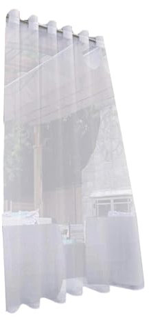 HDOYTXXM Rideaux d'extérieur transparents et résistants aux intempéries avec œillets - En voile imperméable - Pour pavillons de terrasse