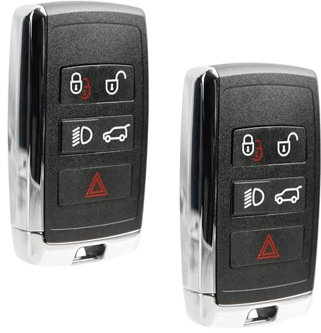 2X USARemote Key Fob Replacement Keyless Entry Remote for 2010 2011 2012 2013 2014 2015 2016 2017 2018 2019 2020 Jaguar XE F-Pace F-Type XF XJ Land Rover Range Rover Evoque Sport 5-Button (KOBJTF10A)