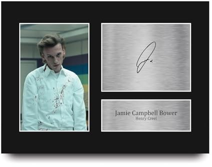 HWC Trading Jamie Campbell Bower Strange Hawkins Thing Henry Creel Geschenke Gedrucktes Signiertes Autogramm Foto für Fans von Fernsehshows - A4