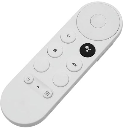 Voice Bluetooth Remote Control with IR for Google TV/Google Chromecast 2020, White, New