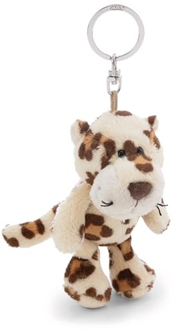 Schlüsselanhänger Leopard 10cm - beige - Treuer-Plüschbegleiter für Rucksack oder Tasche, Schlüsselhalter für Klein und Groß | 62396