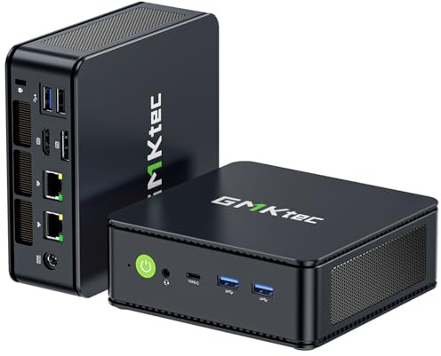 GMKtec M6 Ultra Mini PC da gioco con Ryzen 7640HS (sostituzione 6600H/6800U), 32GB RAM DDR5, 1TB SSD, Dual Nic LAN 2.5GbE, triplo schermo 4K, WiFi 6, USB4, BT 5.2, DP, HDMI 2.0