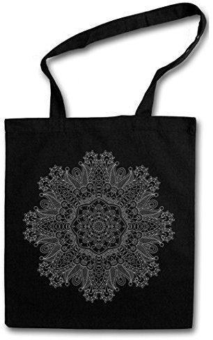 Urban Backwoods Flower Mandala I Hipster Bag Beutel Stofftasche Einkaufstasche
