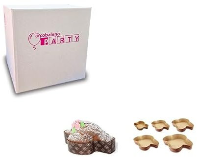 ARCOBALENOPARTY 10 x Stampo per Colomba 750 gr in Carta Forno Monouso -Dolci Pasquali , Pasqua