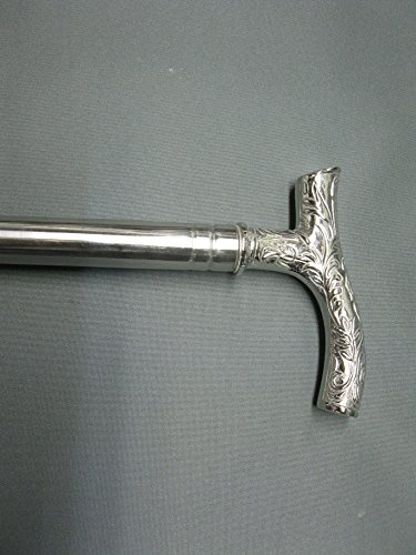 Edelstahl Flanierstock Gehstock Spazierstock Wanderstock Bräutigam M120 93cm Fritzgriff