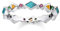 THOMAS SABO Ring Farbige Steine 925 Sterling Silber TR2229-984-7-48