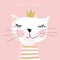 Geburtstags-Servietten Happy Birthday Princess rosa mit Katzen-Motiv - Geburtstags-Deko Tisch-Deko Geburtstag Mädchen Prinzessin Krone Frau Kätzchen Mottoparty (20 Servietten)