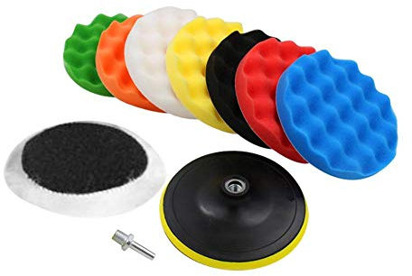 10 Stück 3 Zoll Polierpad, Auto Polierschwämme Wachs Schwämme, mit Gewindebohradapter, für Auto Polierer