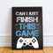 RED OCEAN Gaming Framed Prints Gaming Sign For Boys Bedroom Man Cave Games Room Sign (A4 Print with Black Frame - Finish The Game Dark Grey PS)