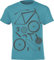 (A) Fahrrad T-Shirt Kinder - Bike Parts - Mountainbike - Sportbekleidung Jungen & Mädchen - Outdoor Kleidung (Swimming Pool 134/146)