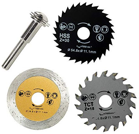 SaferCCTV Circular Saw Blade,Alloy Saw Blade,54.8mm HSS Mini Wood Circular Saw Blade Cutting Blade Rotary Tool for Wood Works,Plastic PVC Pipes,Aluminum Profiles,4pcs