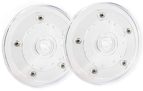 SDTC Tech 2-Pack 4 Inch Lazy Susan Turntable Organizer 360 Degree Rotating Bearings Acrylic Round Turntable for Kitchen Corner Cabinets/Spice Rack/Table Cake Decorating - Clear Tone