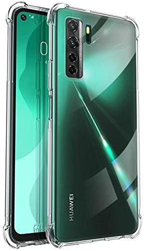 Verco Handyhülle für Huawei P40 Lite 5G Case, Anti Shock Schutzhülle für Huawei P40 Lite 5G Hülle Transparent [Robuste Flexibles Silikon] - Clear