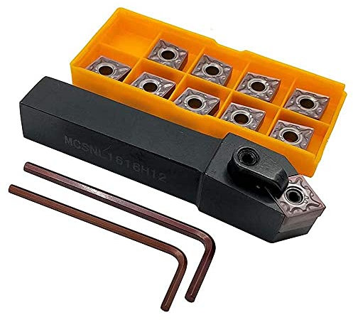 1 pz MCSNL1616H12 Portautensili per tornio CNC sinistro + 10 pz CNMG120408-MA Strumento per inserti in metallo duro per punte di tornitura