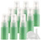 TIANZD 12 Pieces 10ml 0.3 oz Lightproof Light Green Spray Bottles Plastic Fine Mist Spray Bottles Refillable Bottle for Cosmetic Perfume Cleaning, Travel with 1x Funnels