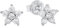 Amor Ohrstecker 925 Sterling Silber Damen Ohrschmuck, mit Zirkonia synth., Silber, Blume, Kommt in Schmuck Geschenk Box, 2016917