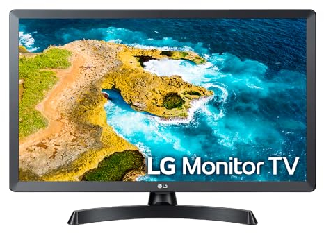 LG 28TQ515S-PZ Moniteur TV HD 28'' Grand Angle de Vision LED Profondeur de Couleur Smart TV WebOS22, Assistants vocaux (ThinQ, Google et Alexa), Compatible Cloud Gaming : Stadia, Noir