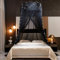 Srifoliage Moskitonetz-Betthimmel für Mädchen, luxuriöses Prinzessinnen-Betthimmel, elegante schwarze Betthimmel, Moskitonetz-Zelt für Queen-King-Size-Bett, Baldachin-Vorhänge (luxuriös, schwarz)