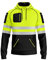 Mens Hi Vis Zip Up Multi Zipper Pockets Safety Work Wear Hoodie Reflective Tape High Viz High Visibility Zipper Hoodie Sweatshirt S-2XL