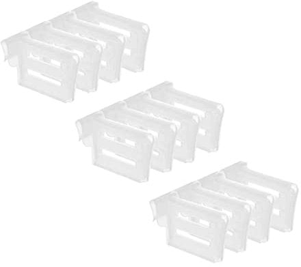 Cabilock 12pcs Refrigerator Divider Freezer Tidy Refrigerator Divide Organizer Chest Freezer Dividers Adjustable Refrigerator Drawer Shelf Divider Seasoning Dressing Table White Plastic