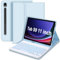 GOKOCO Keyboard Case for Samsung Galaxy Tab S9 FE 10.9/Tab S11 Cover with Magnetically Detachable Wireless Bluetooth Keyboard with S Pen Holder - Full Protection - Blue