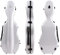 WUQIMUSC Custodia per violino 4/4 full size in fibra di carbonio composita custodia rigida manico resistente cinghie posteriori morbida imbottitura (bianco), CASE-22