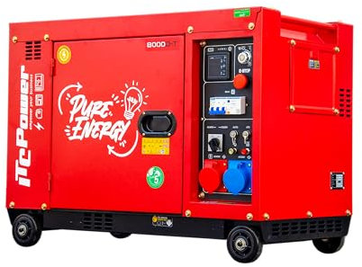 8000D-T RED EDITION Generador Diésel Full Power ITCPower 7,9 KVA