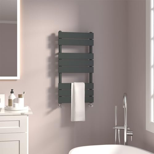 GY Bath Bathroom Radiator Anthracite 800x450mm Flat Panel Towel Rail Designer Modern Central Heating Rads
