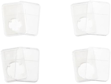 MILUZD 8 Pièces Support D'Affichage à Pression pour Pièces de Monnaie, 4 Tailles, Étuis à Pièces Blancs pour Collectionneurs, Boîte de Présentation de Pièces de Monnaie, Porte-Monnaie en Plastique Dur