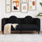 ShGaxin Sofa mit Kissen 2-Sitzer Schwarz Samt, Loungesofa, Sofas & Couches, Relaxsofa, Couch für Wohnzimmer - 372637