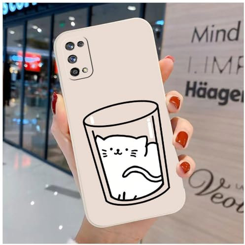 Custodia Carina Compatibile con Realme 7 Pro - Comoda Cover in TPU Morbido Mostro Ciliegia Animali Cartoni Case