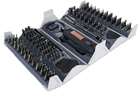 Schraubendreher Set, 180 in 1 Feinmechaniker Schraubenzieher Set mit Abnehmbare Verlängerungsstange Verstellbarem Magnetische Screwdriver Set für PC Handy Computer Laptop Kamera
