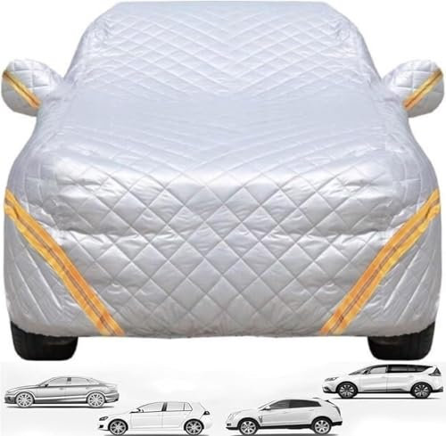 Hagelschutz-Vollgarage Geeignet for Tesla Model X Plaid 2021-2025, Wasserdicht Atmungsaktiv Autoplane for Den Außenbereich Maßgeschneiderte Universelle Autoschutzhülle(Silver)