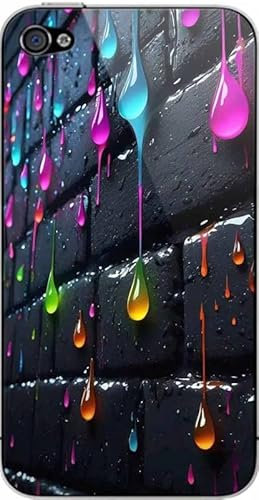 Hard Plastic Case Cover Compatible with iPhone 4S, Murals Design