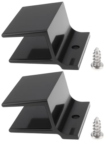 SG Store 2 Pièces Guide Inférieur pour Porte de Douche Coulissante avec Vis M6209 pour Porte de Douche de 12,7 Mm de Large 31,49x23,87x12,7 Mm Noir