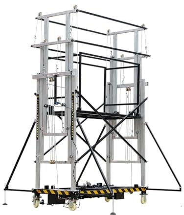 Hhaoran-9868 Ponteggi Elettrici Electric Scaffolding Lift Mobile Folding Lifting Platform Piattaforma per ponteggi mobili Regolabile per Car(6M)