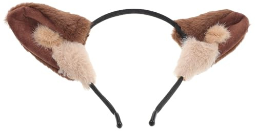 Homoyoyo Wolfs Haarreif Plüsch Wolfsohren Haarband Damen Weich Bequem Für Party Cosplay Halloween Make up Accessoire