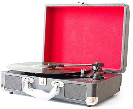 ZJFHEYUO Vinyl Record Player Phonograph Bluetooth Record Player Retro Electric European-style Living Room Home Old-fashioned Small Audio Portable